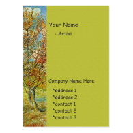 Pink Peach Tree in Blossom Reminiscence of Mauve Business Card Templates