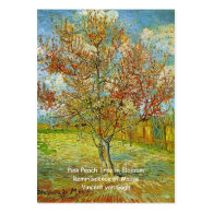 Pink Peach Tree in Blossom Reminiscence of Mauve Business Card Templates