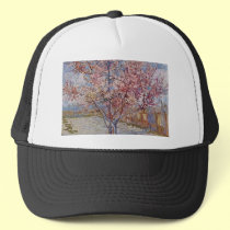 Pink Peach Tree in Blossom (Reminiscence of Mauve) hats by tartanphoenix Pink Peach Tree in Blossom (Reminiscence of Mauve) hats