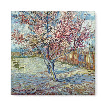 Pink Peach Tree in Blossom, Vincent van Gogh Magnet