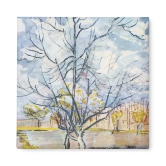 Pink Peach Trees, Vincent van Gogh magnet