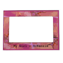Pink Peachy Personalized Magnetic Frame
