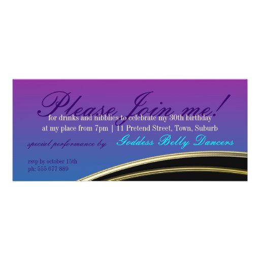 Pink Peacock Exotic Goddess Party Invitations