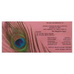 Dark Green Peacock Feathers Save the Date Wedding Postcards