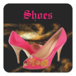 Pink Peeptoe Pumps with Swarovski Crystals stickers