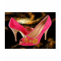 Pink Peeptoe Pumps with Swarovski Crystals shirt