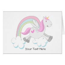 Pink Pegasus (customizable) Greeting Card