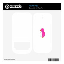 Pink penguin palm pixi decal