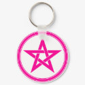 pink pentacle keychains by shopaholicchick pink pentacle keychains