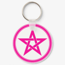 pink pentacle keychains by shopaholicchick pink pentacle keychains