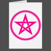 Pink Pentacle Pentagram cards