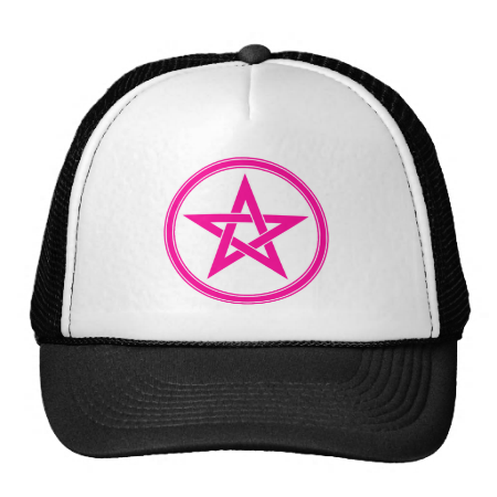 Pink Pentacle Pentagram Hat