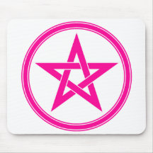 Pink Pentacle Pentagram Mouse Pads