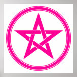 Pink Pentacle Pentagram Print
