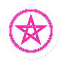 Pink Pentacle Pentagram Sticker