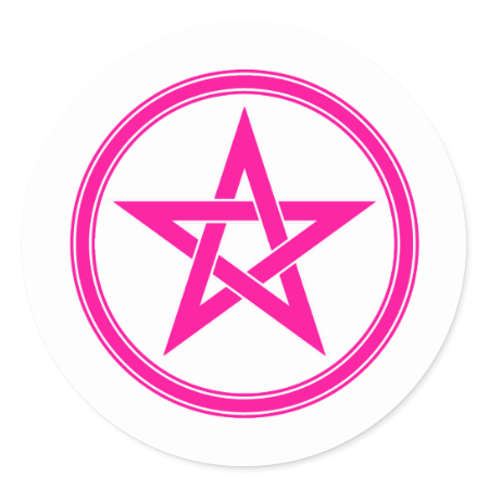 Pink Pentacle Pentagram Sticker
