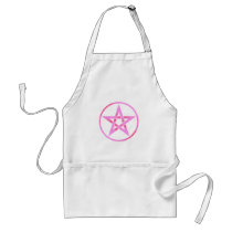 Pink Pentagram Pentacle aprons by triplegoddess Pink Pentagram Pentacle aprons