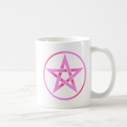 Pink Pentagram Pentacle Coffee Mug