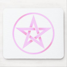 Pink Pentagram Pentacle Mouse Mat