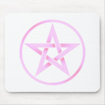 Pink Pentagram Pentacle mousepads