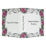 Pink Peonies Black Swirls Avery Binder