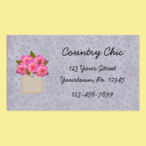 Pink Peonies Business Card business cards