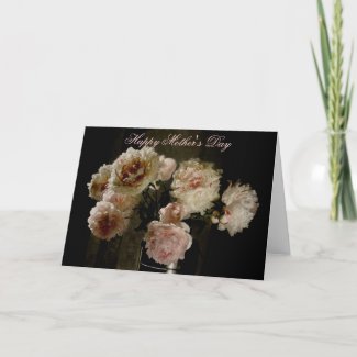 Pink peonies Mother's Day greeting card