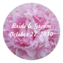 Pink Peonies Peony Wedding Stickers stickers