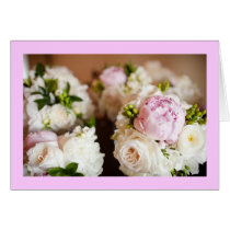 Pink Peonies Ranunculus Greeting Card cards