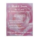 Pink Peonies Wedding Program Flyer