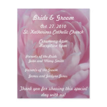 Pink Peonies Wedding Program Flyer flyers