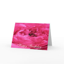 Pink Peony Birthday Card