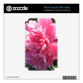 Pink Peony Decal For iPod Touch 4G