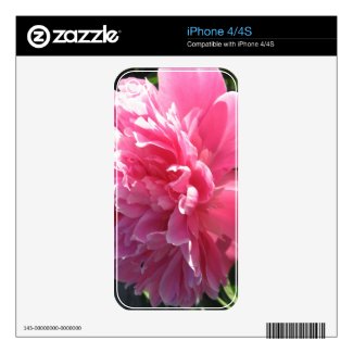 Pink Peony Decals For The iPhone 4S