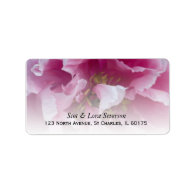 Pink Peony Floral Return Address Label