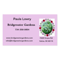 Pink Peony Flower Business Card business cards