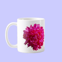 Pink peony flower mug mugs
