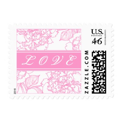 Pink Peony Love Stamp by belletristics