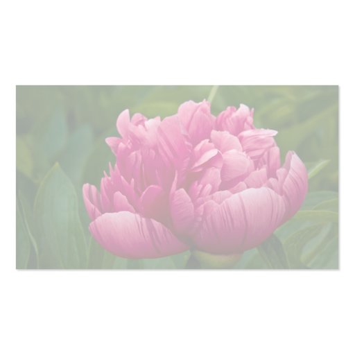 Pink Peony Personal Business Card (back side)