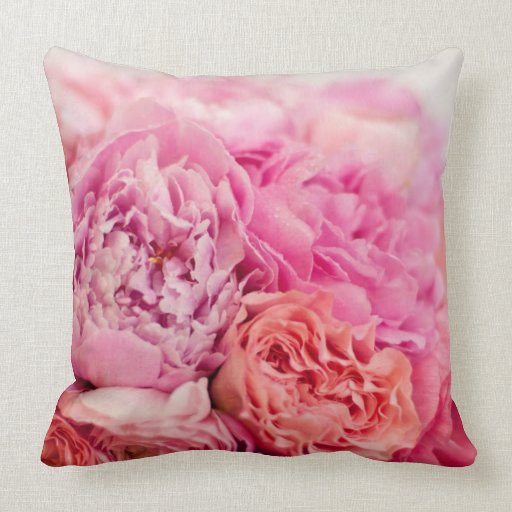 Pink Peony Pillow