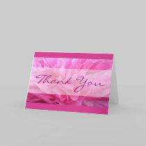 Pink Peony Thank You Card cards