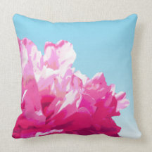Pink Peony Throw Pillows