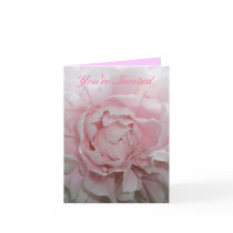 Pink Peony Wedding Invitation Template Cards