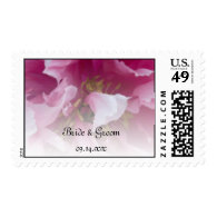 Pink Peony Wedding Postage Stamp