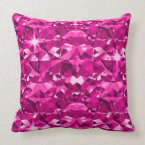 Pink Perfect Pretty Diamonds Pattern Pillow