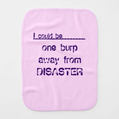 Pink Personalized Funny Baby Burp Cloths
