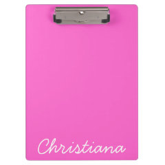 Pink Personalized Name Clipboard