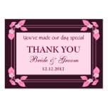 Pink Personalized Wedding Favor Gift Tags Business Cards