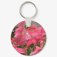 Pink Petunias keychain