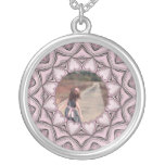 pink photo frame with hearts pendants
